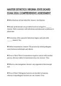 MASTER ESTHETICS VIRGINIA STATE BOARD EXAM 2026 COMPREHENSIVE ASSESSMENT
