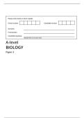 AQA MERGED QUESTION PAPER AND MARK SCHEME 2025 A-level BIOLOGY 7402&sol;2 Paper 2