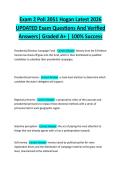 Exam 2 Poli 2051 Hogan Latest 2026  UPDATED Exam Questions And Verified  Answers&vert; Graded A&plus; &vert; 100&percnt; Success