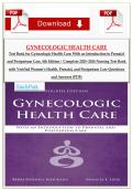 Test Bank for Gynecologic Health Care&colon; With an Introduction to Prenatal and Postpartum Care&comma; 4th Edition &vert; Complete 2025&ndash;2026 Nursing Test Bank with Verified Women&rsquo;s Health&comma; Prenatal&comma; and Postpartum Care Questions and Answers &lpar;PDF&rpar;