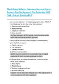 Rhode Island Adjuster Exam questions and Correct  Answers &lpar;Verified Answers&rpar; Plus Rationales 2026  Q&A &vert; Instant Download Pdf 