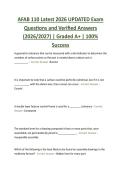AFAB 110 Latest 2026 UPDATED Exam  Questions and Verified Answers  &lpar;2026&sol;2027&rpar; &vert; Graded A&plus; &vert; 100&percnt;  Success