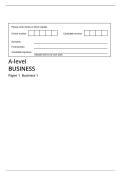 AQA MERGED QUESTION PAPER AND MARK SCHEME 2025 A-level BUSINESS 7132&sol;1 Paper 1  Business 1