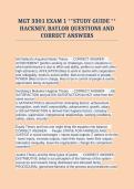 MGT 3301 EXAM 1 &ast;&ast;STUDY GUIDE &ast;&ast; HACKNEY&comma; BAYLOR QUESTIONS AND CORRECT ANSWERS