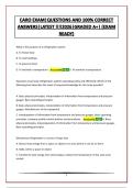 CARO EXAM&vert;QUESTIONS AND 100&percnt; CORRECT ANSWERS&vert;LATEST &excl;&excl;&excl;&excl;2026&vert;GRADED A&plus;&vert; &lpar;EXAM READY&rpar;
