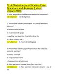 NHA Phlebotomy certification Exam Questions and Answers &lpar;Latest Update 2026&rpar;&period;docx