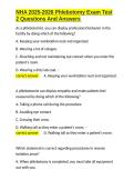 NHA 2025-2026 Phlebotomy Exam Test 2 Questions And Answers&period;docx