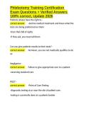 Phlebotomy Training Certification Exam Questions &plus; Verified Answers 100- correct&comma; Update 2026&period;docx