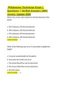 Phlebotomy Technician Exam 1 Questions &plus; Verified Answers 100- correct&comma; Update 2026&period;docx