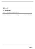 AQA MERGED QUSTION PAPER AND MARK SCHEME 2025 A-level ECONOMICS 7136&sol;1 Paper 1  Markets and Market Failure 