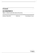 AQA MERGED QUESTION PAPER AND MARK SCHEME 2025 A-level ECONOMICS 7136&sol;2 Paper 2  National and International Economy 