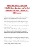 NBAA CAM PASSED Latest 2026  UPDATED Exam Questions and Verified  Answers &lpar;2026&sol;2027&rpar; &vert; Graded A&plus; &vert;  100&percnt; Success