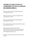 MASTERING A&P MUSCLE PHYSIOLOGY COMPREHENSIVE TEST 2026 FULL QUESTIONS AND ANSWERS GRADED A&plus;