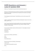 CHPN Questions and Answers &vert; Latest & Updated 2026