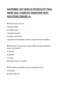 MASTERING A&P MUSCLE PHYSIOLOGY FINAL PAPER 2026 COMPLETE QUESTIONS WITH SOLUTIONS GRADED A&plus;