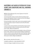 MASTERING A&P MUSCLE PHYSIOLOGY EXAM SCRIPT 2026 QUESTIONS AND FULL ANSWERS GRADED A&plus;