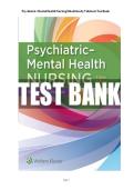 TEST BANK For Psychiatric Mental Health Nursing&comma; 8th Edition by Sheila L&period; Videbeck&comma; Chapter's 1 - 24 &lpar;Verified by Experts&rpar;
