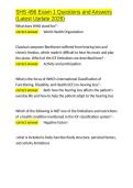 SHS 496 Exam 1 Questions and Answers &lpar;Latest Update 2026&rpar;&period;docx