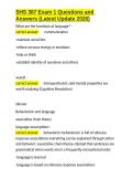 SHS 367 Exam 1 Questions and Answers &lpar;Latest Update 2026&rpar;&period;docx