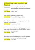 SHS 205 Final Exam Questions and Answers&period;docx