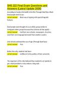 SHS 222 Final Exam Questions and Answers &lpar;Latest Update 2026&rpar;&period;docx