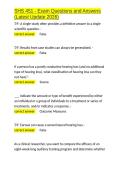 SHS 451 - Exam Questions and Answers &lpar;Latest Update 2026&rpar;&period;docx