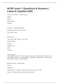 NCHP exam 1 Questions & Answers &vert; Latest & Updated 2026