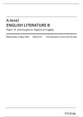 AQA MERGED QUESTION PAPER AND MARK SCHEME 2025 A-levelENGLISH LITERATURE B7717&sol;1A Paper 1A Literary genres&colon; Aspects of tragedy