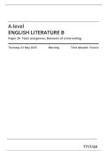 AQA MERGED QUESTION PAPER AND MARK SCHEME 2025 A-level ENGLISH LITERATURE B 7717&sol;2A Paper 2A  Texts and genres&colon; Elements of crime writing 