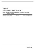 AQA MERGED QUESTION PAPER AND MARK SCHEME 2025 A-level ENGLISH LITERATURE B 7717&sol;2B Paper 2B  Texts and genres&colon; Elements of political and socialprotest writing