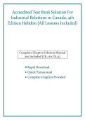 Test Bank&colon; Industrial Relations in Canada &lpar;4th Edition&rpar; &ndash; Robert Hebdon&comma; Travor Brown&comma; & Scott Walsworth