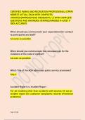 CERTIFIED PARKS AND RECREATION PROFESSIONAL &lpar;CPRP&rpar;  NEWEST ACTUAL EXAM WITH COMPLETE&sol; UPDATE&vert;COMPREHENSIVE FREQUENTLY &sol;&sol; WITH COMPLETE  QUESTIONS AND ANSWERS&vert; VERIFIED&sol;GRADED A&plus;&sol;&sol;GET IT  100&percnt; ACCURATE