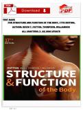 TEST BANK  FOR STRUCTURE AND FUNCTION OF THE BODY&comma; 17TH EDITION&comma; AUTHOR&colon; KEVIN T&period; PATTON&comma; THOMPSON&comma; WILLIAMSON ALL CHAPTERS &lpar;1- 22&rpar; 2026 UPDATE