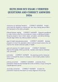 HLTH 2000 ECU EXAM 1 VERIFIED QUESTIONS AND CORRECT ANSWERS 2026
