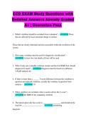 CCD EXAM Study Questions with  Detailed Answers Already Graded  A&plus; &vert; Guarantee Pass