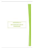 Inleiding tot de pedagogische wetenschappen VUB - Hoofdstuk 1A l Overzichtelijke notities 