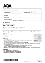 2026 A-LEVEL AQA ECONOMICS PAPER 1&comma;2 & 3 
