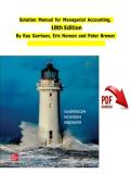 Managerial Accounting &lpar;18th Edition&rpar; &ndash; Garrison&comma; Noreen & Brewer &ndash; Complete Solutions Manual by Chapter