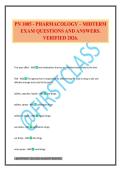 PN 1005 - PHARMACOLOGY &ndash; MIDTERM EXAM QUESTIONS AND ANSWERS&period; VERIFIED 2026&period;