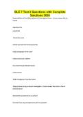 BLE 7 Test 2 Questions with Complete Solutions 2026