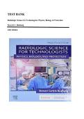 TEST BANK&lowbar;&lowbar;Radiologic Science for Technologists&colon; Physics&comma; Biology and Protection 12th Edition by Stewart C&period; Bushong &comma; ISBN&colon; 9780323661348 &vert;All Chapters Included&vert; Guide A&plus;