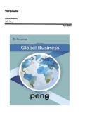 TEST BANK&lowbar;&lowbar;Global Business 5th Edition by Mike Peng &comma; ISBN&colon; 9780357716403 &vert;All Chapters Included&vert; Guide A&plus;