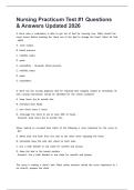 Nursing Practicum Test &num;1 Questions & Answers Updated 2026