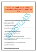 PNVN 1112 EXAM STUDY GUIDE QUESTIONS AND ANSWERS&period; VERIFIED 2026&period;