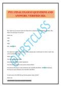 PTU&colon; FINAL EXAM &num;3 QUESTIONS AND ANSWERS&period; VERIFIED 2026&period;