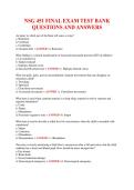 NSG 451 FINAL EXAM TEST BANK QUESTIONS AND ANSWERS