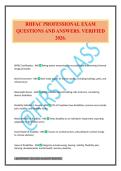 RHFAC PROFESSIONAL EXAM QUESTIONS AND ANSWERS&period; VERIFIED 2026&period;