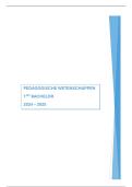 VOLLEDIG Samenvatting Pedagogische wetenschappen  &ndash; VUB - 2024&sol;2025