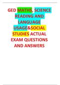 2026 GED EXAM ACTUAL EXAM MATH&comma; SCIENCE READING AND LANGUAGE USAGE&SOCIAL STUDIES ACTUAL EXAM QUESTIONS AND ANSWERS