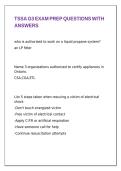 TSSA G3 EXAM PREP QUESTIONS WITH ANSWERS&period;